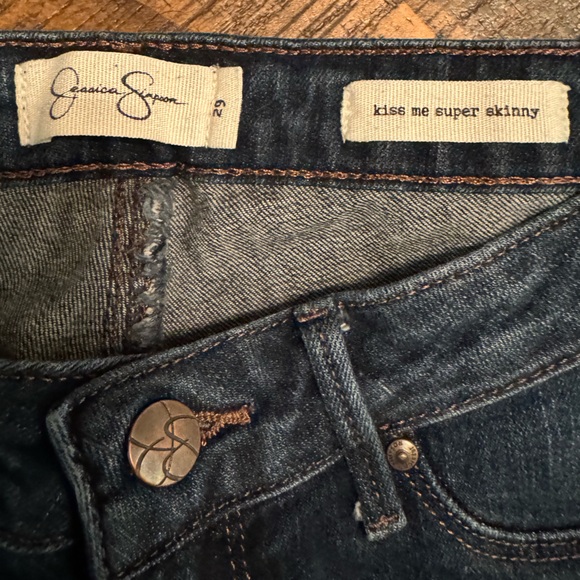 🎀 Jessica Simpson Kiss Me Super Skinny blue jeans size 29 - Picture 3 of 7